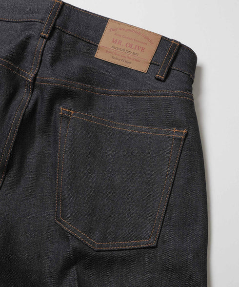 MR.OLIVE / 14oz SELVAGE DENIM / RIGID STANDARD STRAIGHT JEANS / ミスターオリーブ/ 14オンス セルヴィッジデニム / リジッドスタンダードストレートジーンズ